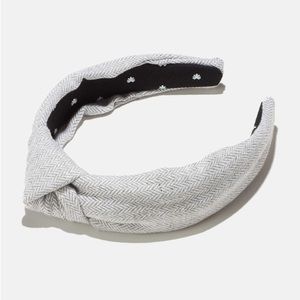 Lele Sadoughi Tweed Knotted Headband - Ash Grey